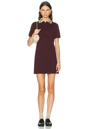 Burberry Iris Mini Dress in Vineyard Red - Burgundy. Size XS (also in S, M, L).