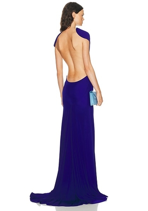TOM FORD Backless Evening Dress in Clematis Blue - Blue. Size 42 (also in 38, 40).