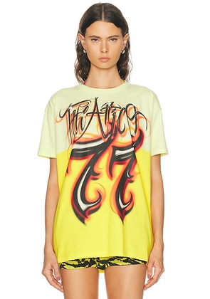 THE ATTICO Graphic T-Shirt in Multicolor - Yellow. Size 40 (also in 38, 44).