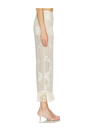 Bronx and Banco Crochet Mila Skirt in Cream. Size XS. Also in M, XL.