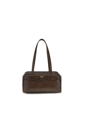 Prada Brown Calf Leather Bos Taurus Shoulder Bag