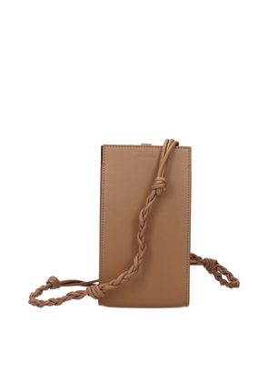 Jil Sander Brown Leather Crossbody Bag