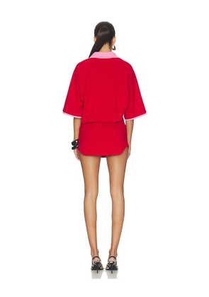THE ATTICO Polo Mini Dress in Red. Size 36. Also in 40.