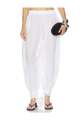 The Andamane Noor Tied Up Maxi Pants in White. Size 38/XS. Also in 40/S, 42/M.