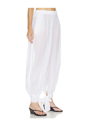 The Andamane Noor Tied Up Maxi Pants in White. Size 38/XS. Also in 40/S, 42/M.