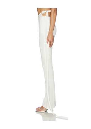 Blumarine Compact Tailor Pant in White. Size 36. Also in 38.
