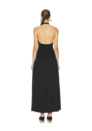 Enza Costa Cotton Halter Dress in Black. Size XS. Also in L, M, S, XL.