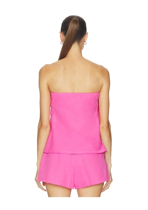 BEACH RIOT Celeste Strapless Top in Pink. Size XS. Also in S, M.