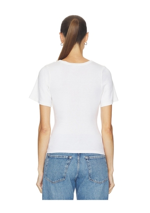 Citizens of Humanity Rosalie U Neck Tee in Ivory. Size XS. Also in S, M, L, XL.