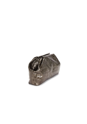 CULTNAKED Babylon Leather Clutch in Green.