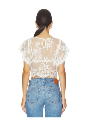 Free People Lunar Ash Lace Top in Ivory. Size M. Also in L, S, XL, XS.