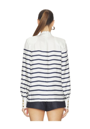 FranÃ§oise Johanna Blouse in White,Nazy. Size 34. Also in 36, 38, 40.