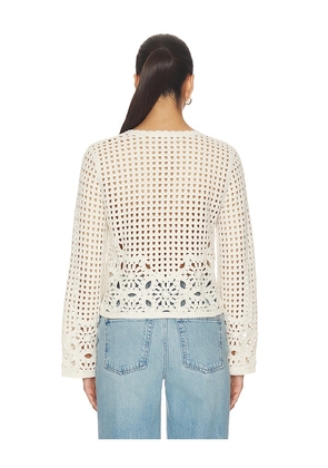 FRAME The Postcard Cardi in Cream. Size XS. Also in S, M, L.