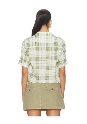 FRAME The Plaid Utility Shirt in Green. Size XS. Also in L, M, S.