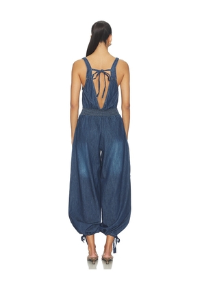 Free People x REVOLVE Vintage Heirlooom One Piece in Blue. Size XS. Also in S, M, XL.