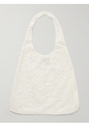 Gohar World - Port Lace Shoulder Bag - White - One size