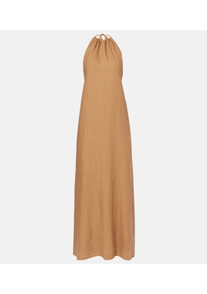 Nili Lotan Lelia halterneck linen maxi dress