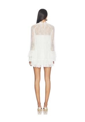 MORE TO COME Olisa Mini Dress in Ivory. Size L. Also in XXS, XS, S, M, XL.