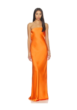 NBD Indira Gown in Orange. Size XXS. Also in XS, S, M, L, XL.