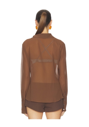 Nakedvice The Ariel Shirt in Brown. Size XS. Also in S, M, L.