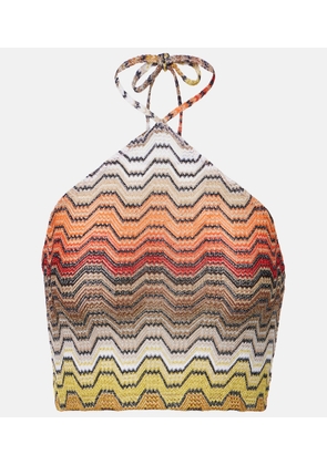 Missoni Wave halterneck lame top