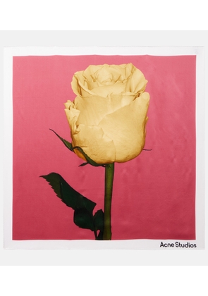 Acne Studios Floral silk satin scarf