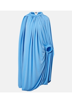 Coperni Caped draped smocked midi dress
