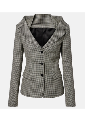 McQueen Gingham layered blazer