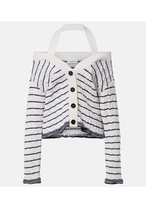 McQueen Cable-knit striped cardigan