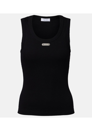 McQueen Logo ribbed-knit tank top