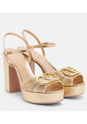 Valentino Garavani VLogo Signature leather platform heels