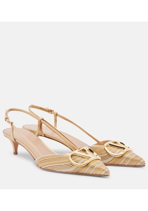 Valentino Garavani VLogo Signature leather slingback pumps