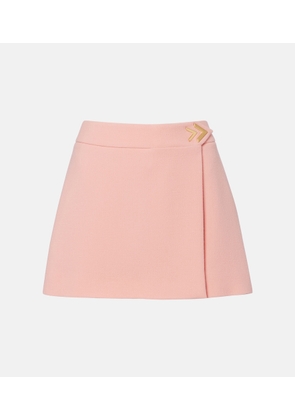 Valentino VGold virgin wool crepe miniskirt