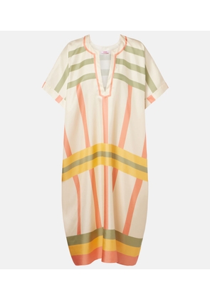 Eres Ice striped silk twil kaftan