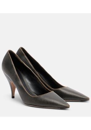 The Row Liisa Three leather pumps
