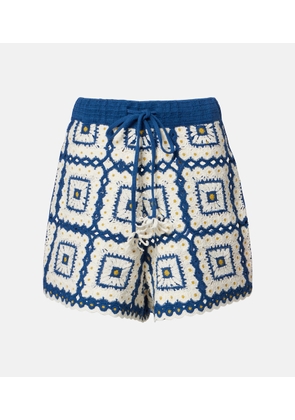 Alemais Dolly crochet cotton shorts