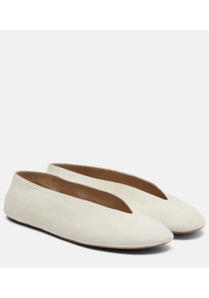 The Row Fay leather ballet flats