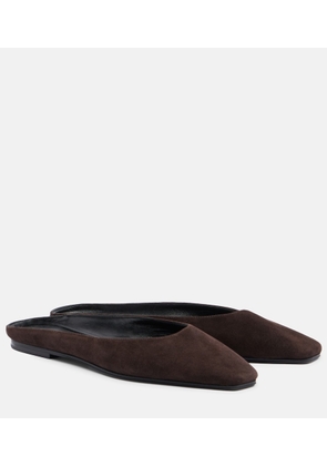 The Row June suede mules