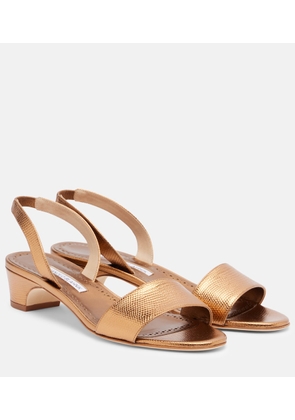 Manolo Blahnik Patopia leather slingback sandals
