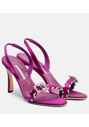 Manolo Blahnik Sumbasan embellished satin sandals