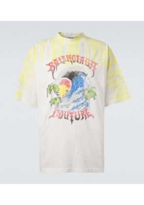 Balenciaga Printed tie-dye cotton jersey T-shirt