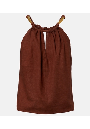 ViX Paula Hermanny Janet linen-blend top