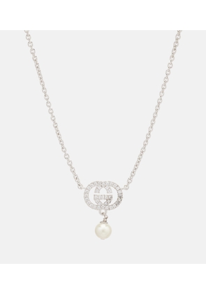 Gucci Interlocking G embellished pendant necklace