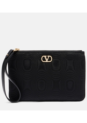 Valentino Garavani VLogo SwarovskiÂ®-embellished moire pouch