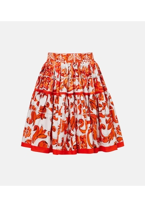 Dolce&Gabbana Majolica cotton poplin miniskirt