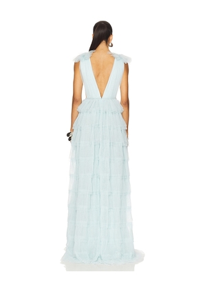 SAU LEE Sabrina Gown in Baby Blue. Size 4. Also in 6, 10.