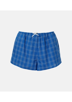 Faithfull Leya plaid cotton shorts