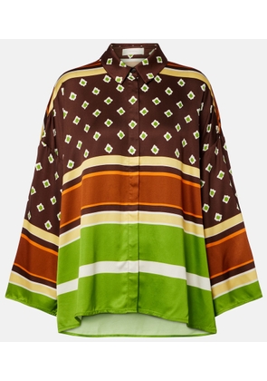 Faithfull Cora printed satin shirt