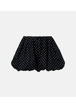 Faithfull Lucia polka-dot linen shorts