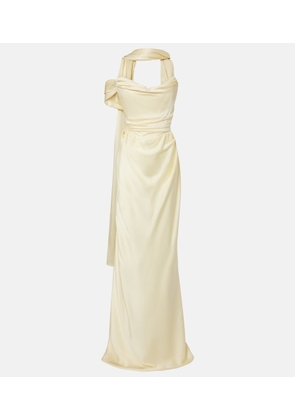 Vivienne Westwood Nova Vixen scarf-detail satin bustier gown